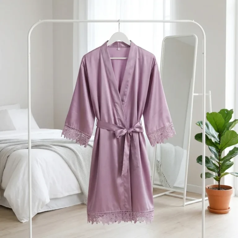 Women-Silky-Robe-Bridesmaid-Robes-Satin-Lace-Robe