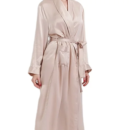 Women's 100% Pure Silk Robe with Pocket
