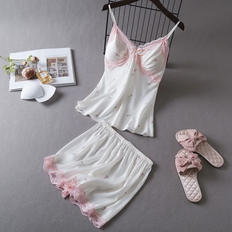 Women's 2 Piece Elegant Casual Polyester Nightgowns Set Long Sleeve Full Length Pajamas