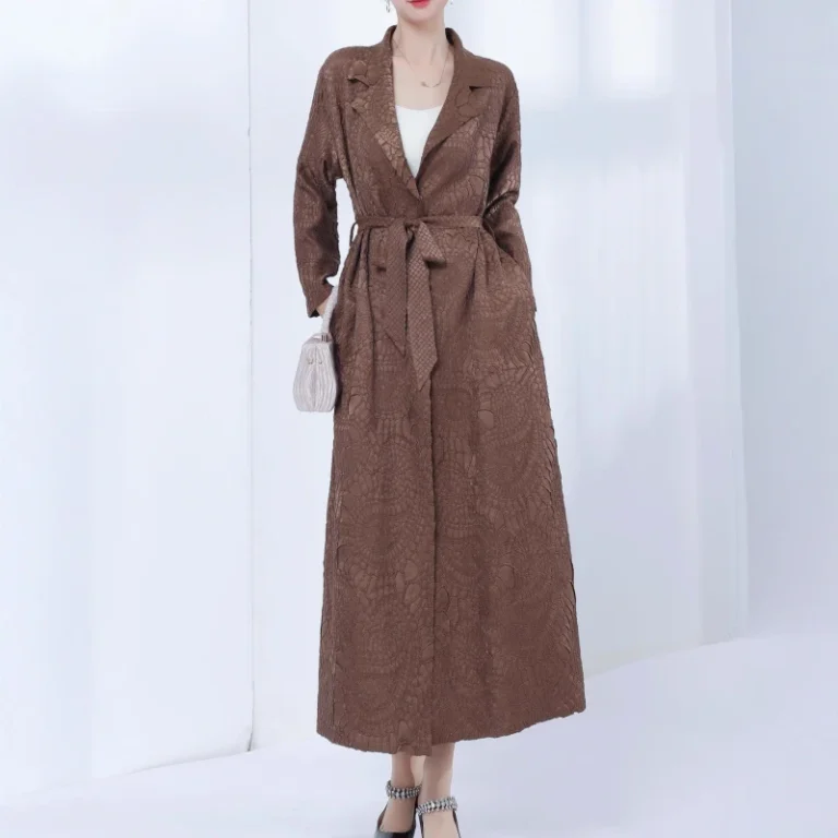 Womens-Cardigan-Robe-Autumn-Large-Size-Embroidery-Embossed-Trench-Coat-Heavy-Industry-Abaya-Outerwear