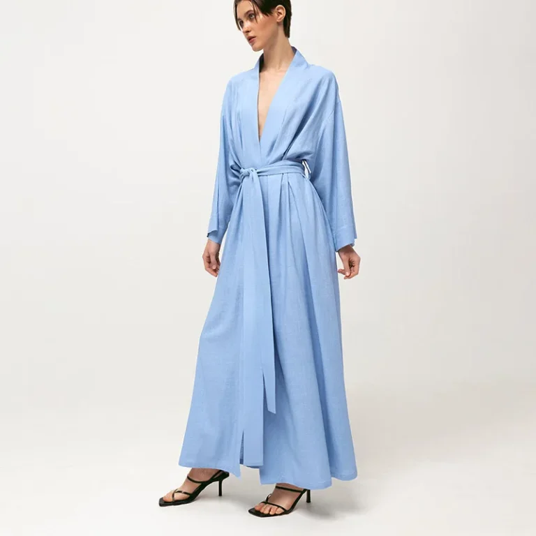 Womens-Cotton-Robe-Long-Sleeve-Ribbon-Tie-Loose-Soft-Skin-Friendly-Comfortable-Spring-Sleepwear-Loungewear