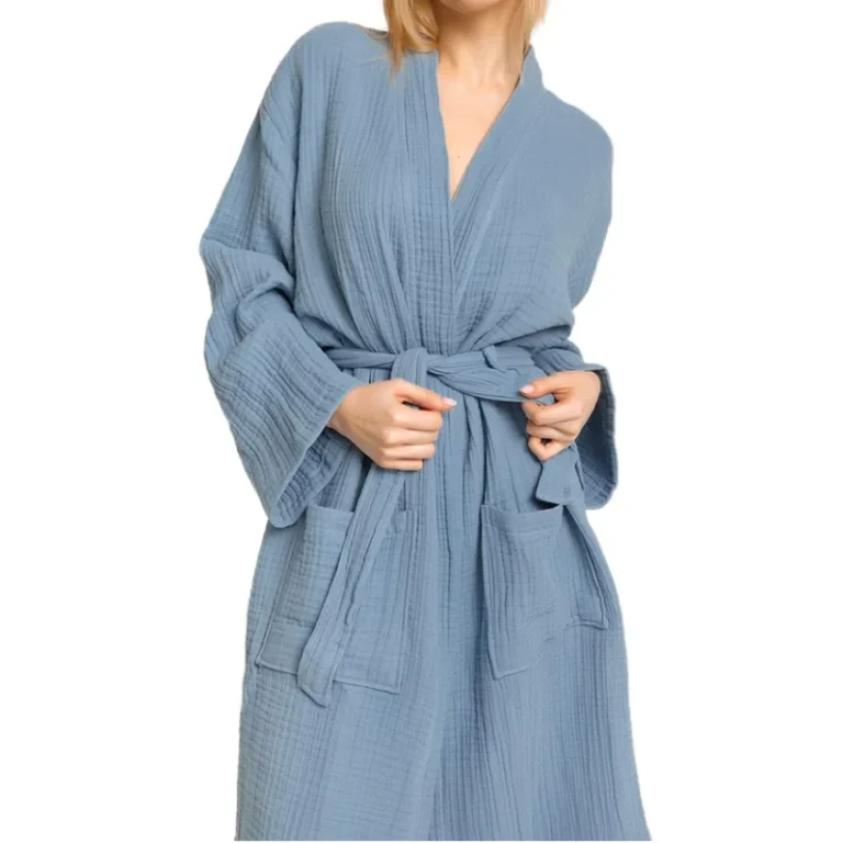 Womens-Cotton-Robes-V-Neck-Long-Sleeves-Sleepwear-with-Pockets-Belted-Bathrobe-for-Spring-and-Winter-Muslim-Sleepwear