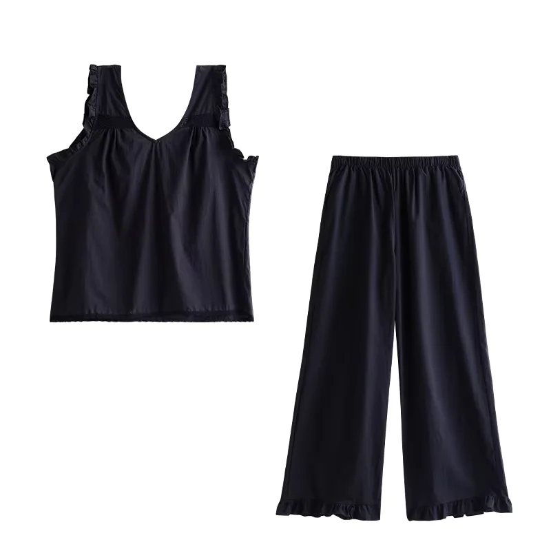 Women's Cotton Sleepwear Camisole 2 Pieces Set