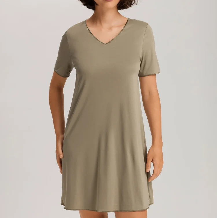 Women's Cotton Soft Summer Nightgowns Cooling Sleep Shirts Luxury V-Neck Loose Sleeves Sleepwear Breathable Plus Size Nightdress