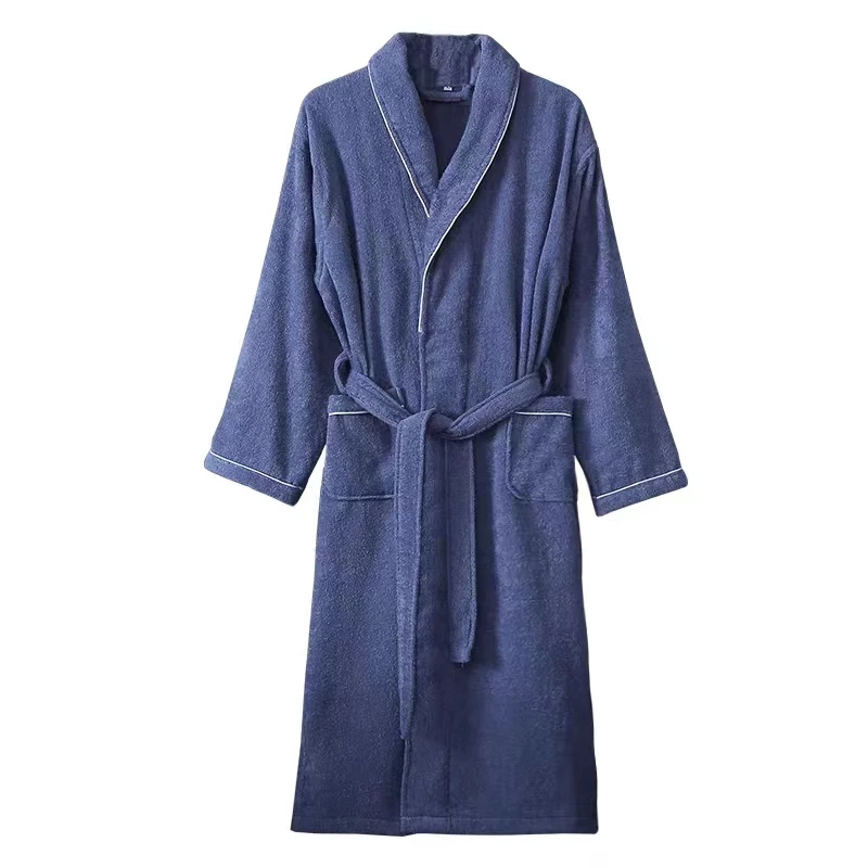 Women's Hooded Terry Cloth Bathrobe 100% Cotton Hotel Bathrobe
