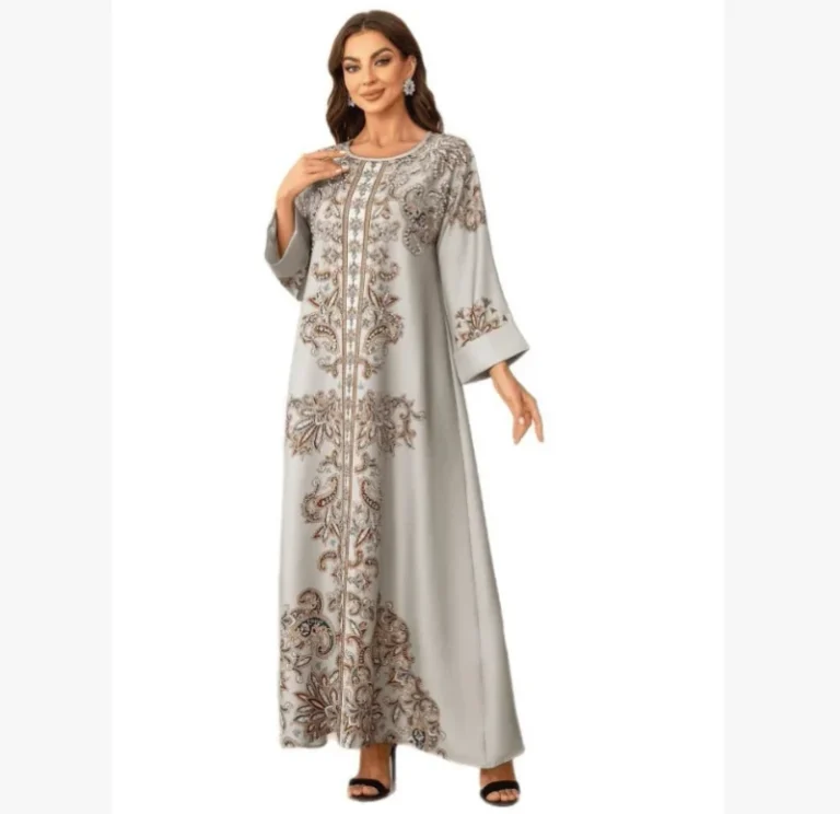 Womens-Luxury-Muslim-Dress-Abaya-Long-Dress-Diamond-Middle-Eastern-Robe