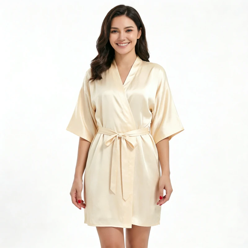 Women's Nightdress Spring Summer Autumn Ice Silk Loungewear Sleep Dress