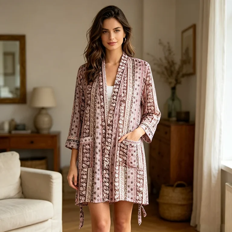 Womens-Satin-Long-Sleeve-Robes-Set-Printed-Breathable-Homewear-Nightdress-Summer-Spring-Autumn