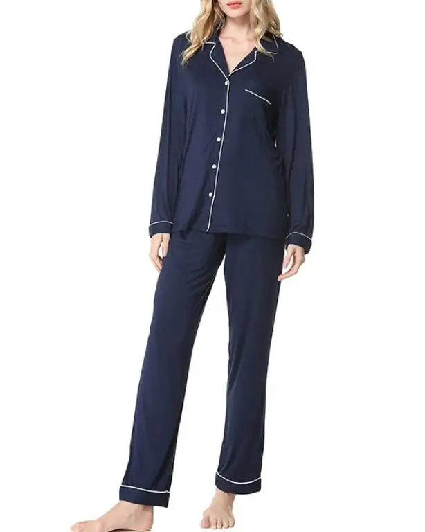 Womens-Sleepwear-Pajama-Sets-2-Piece-Comfortable-Modal-Long-Sleeve-Pajamas-for-Women