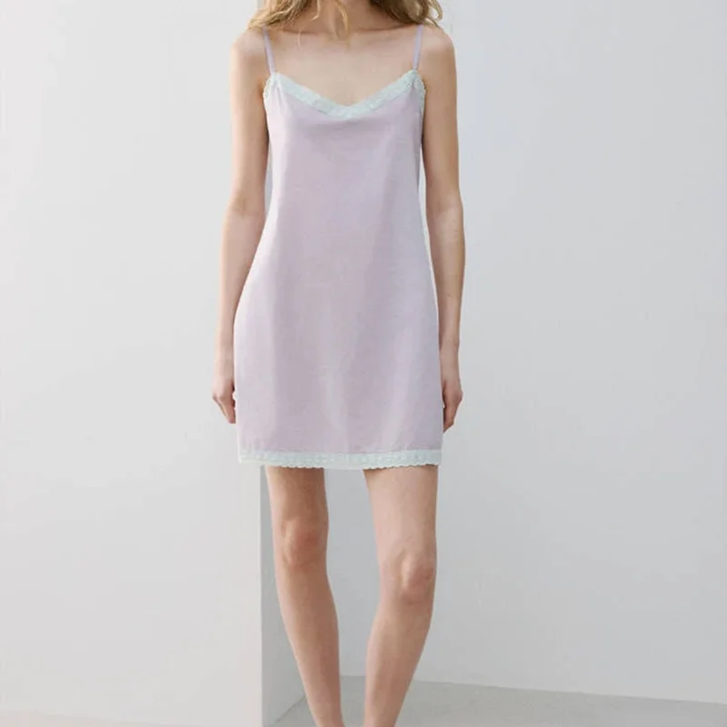 Women's Sleeveless Nightgown Dress Breathable Eco-Friendly Multi-Color