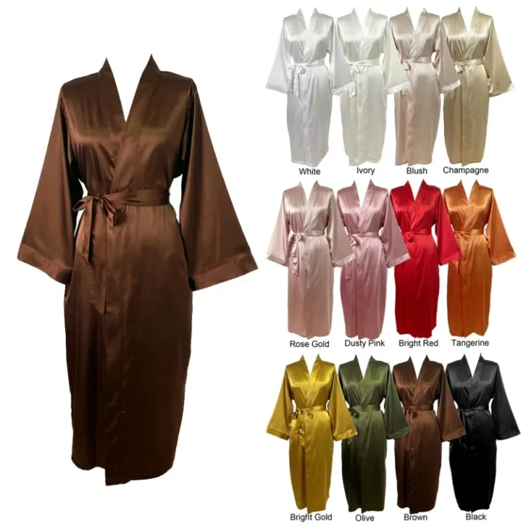 Womens-Spring-Silk-Satin-V-Neck-Long-Sleeve-Robe-with-Pockets-Smooth-Soft-Elegant-Bridal-Bridesmaid-Morning-Gown