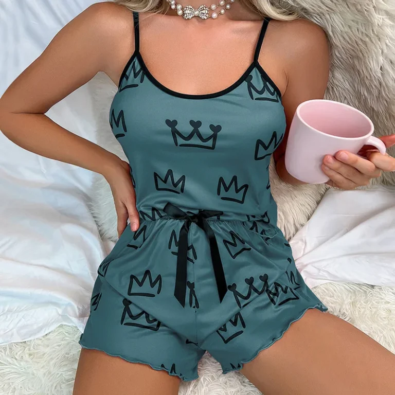 Womens-Summer-Sexy-Two-Piece-Camisole-Pajamas-Set-Shorts-Lace-Set-Womens-Sexy-Pajamas