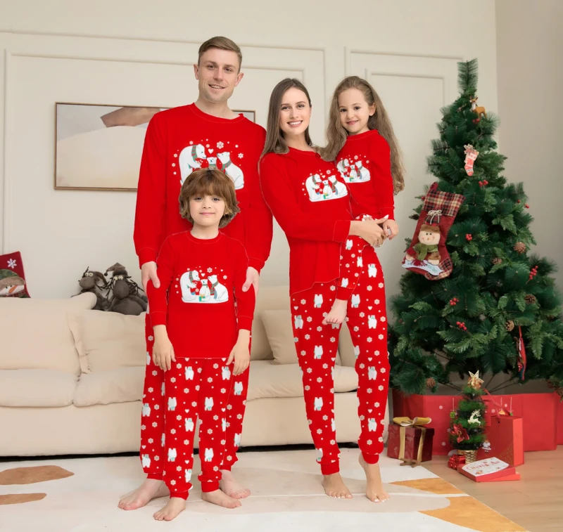 Xmas Holiday Home Matching Clothing Whole Family Christmas Pajamas Suit Sets