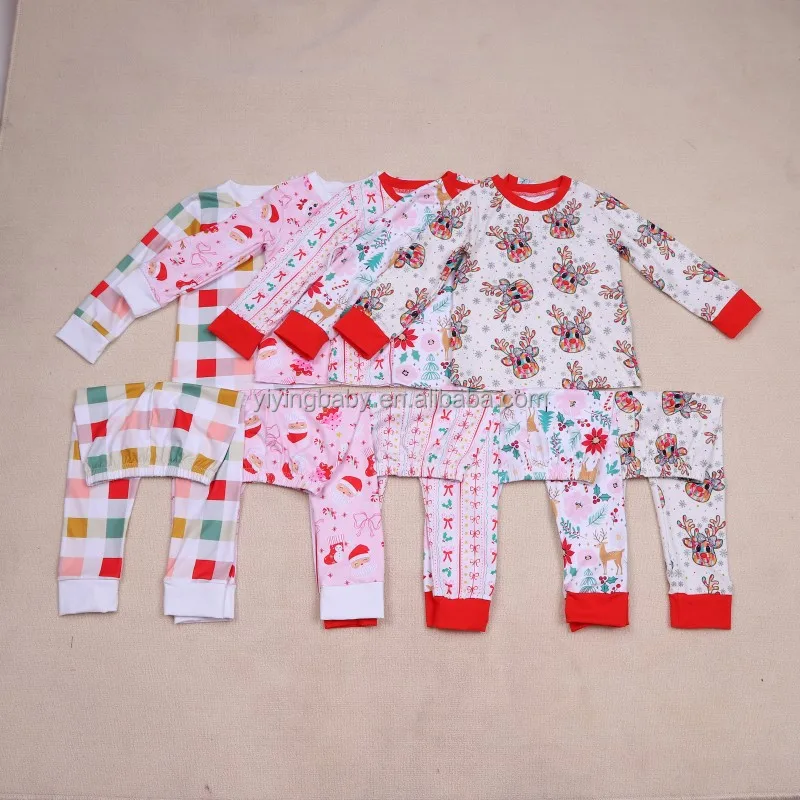 YiYing BABY 2M 12Y Infant Kids Toddler Junior Girls Soft Comfy Bamboo Sleepwear Pajamas 2pcs Set