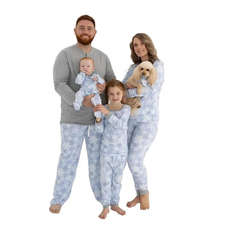 childrens-Christmas-one-piece-pajama-set-pure-cotton-womens-for-family-matching-Christmas-pajamas
